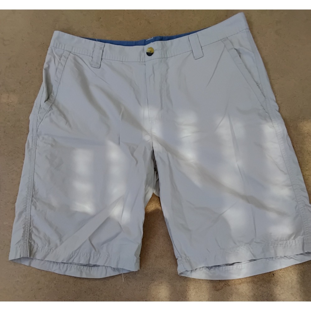 Columbia Sportswear Mens Hiking Shorts Gray Size 32W 10L Outdoor Flat Front
